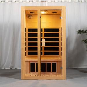 China Low EMF 2 Person Indoor Wooden Full Spectrum Home Sauna Room In Hemlock on sale