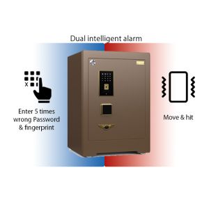Dual Intelligent Alarm Commercial Safe Box Solid Steel With 3D Stereo Soft-Roll