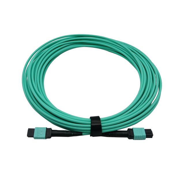 3mm MPO Patch Cord With 8 Core OM3 Multimode Fiber 0.25dB Insertion Loss For