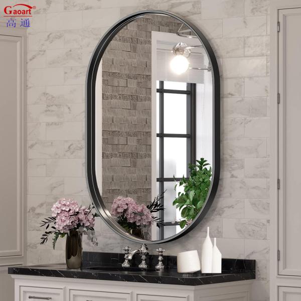 European Style Aluminium Alloy Frame Wall Mirror for Home Decorative Stick Art Framed