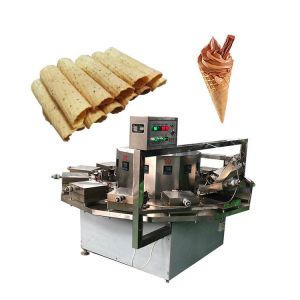 Full Automatic Making Ice Cream Waffle Cone Maker Small Roll Machine 15kw