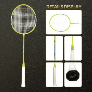 Offensive Type Badminton Racket 2PCS Custom Aluminum Alloy Racket with Heavy Tip