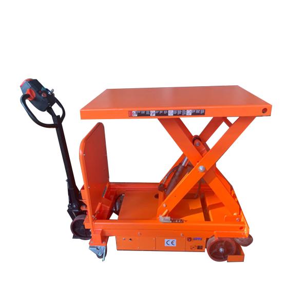 Quality Self Propelled Mobile Lift Table 1100lbs Full Eletric Lifting With 24 DC Batteries for sale