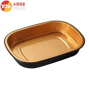 Smoothwall Black And Gold 680ml Oblong Foil Take-Out Pan​ for Baking and storing