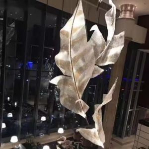 Wholesale Customised Leaf Shape Pendant Light Creative Personalised Crystal Large Chandelier from china suppliers