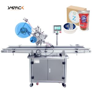 2024 Automatic Flat Label Applicator Machine For Top Bottom Labeling On Boxes