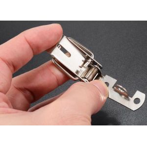 120kg Silver Tone Spring Loaded Hasp Catch Lock Buckle