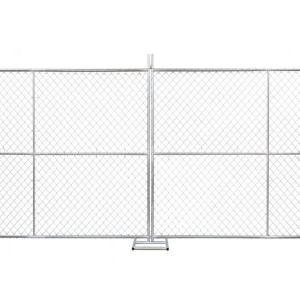8'x12' temporary chain link fence panels diameter wire 11.5ga chain link mesh 2"
