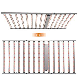 4x8ft Foldable LED Grow Light Dimmable 15 Bar LED Veg And Bloom Light