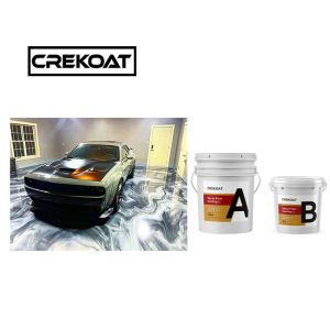 Antimicrobial Scratch Resistant Floor Coating No Bubbles Black Epoxy Floor Paint