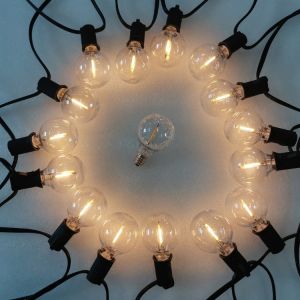 15 Solar Powered Bulb String Lights G40 8.3M 2200K