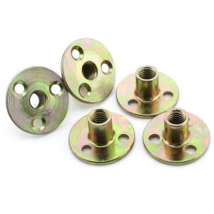 Metal Grade 4.8 Three Hole Flange Nut Iron Plate Nut Furniture Plywood Locking