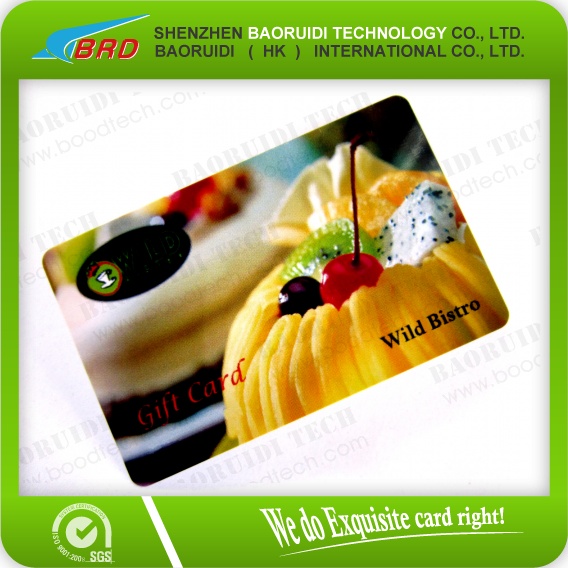 credit card size PVC VIP Gift Card