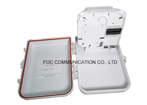 16 Fiber Fiber Optic Termination Box ABS Plastic With PLC Splitter Cassette Type