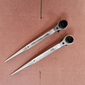 Wholesale Top Quality Industrial Color Podger Handle Ratcheting Scaffold Spanner 19mm 22mm Scaffolder Rigging Ratchet Wrench from china suppliers