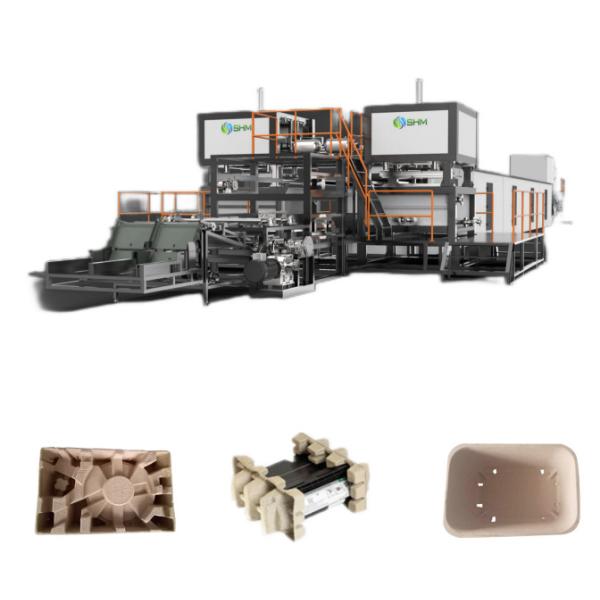 Biodegradable Nursery Tray Making Machine Automatic With Nutrient Matrix Waste