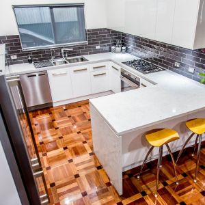 Family Kitchen Cabinet Design White Simple High Gloss Kitchen Cabinet With