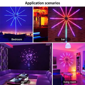 APP Control LED Holiday Lights Waterproof RGB Music Firework LED Strip Lights