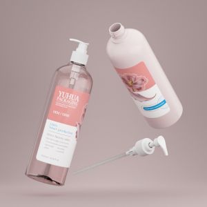 Plastic Lotion Bottle White 1000ML Custom PET Shampoo And Conditioner Bottle