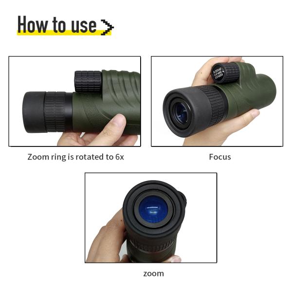 Long View Super Zoom Monocular Telescope 8-20x42mm Professional For Tourism