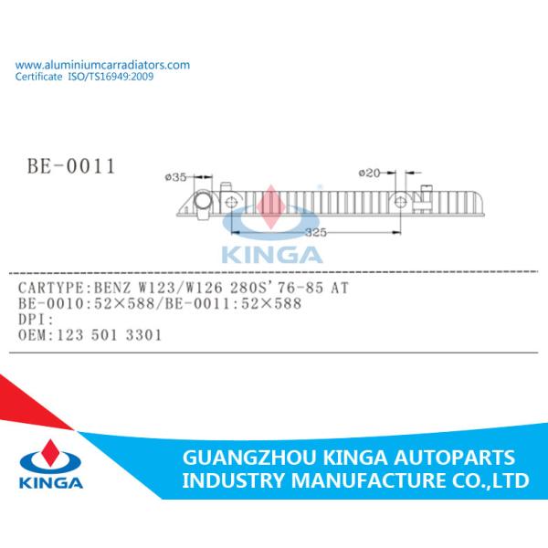 Auto Bottom Radiator Tank Replacement Benz W123/126 280S ' 76-85 Direct Fit