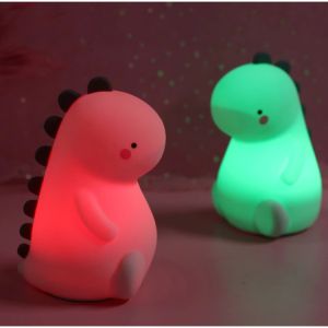 Small Cute Dinosaur Silicone Night Light Dimmable With Touch Switch