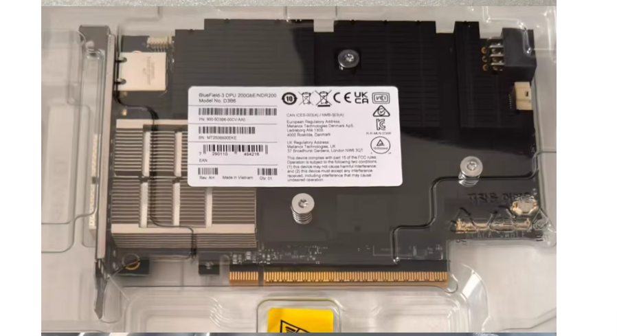 Bluefield-3 DPU Data Processing Unit 400Gb/S Data Center Accelerator Card With