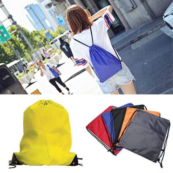 Quality Lightweight Polyester Drawstring Backpack Multi Purpose With Large Capacity for sale