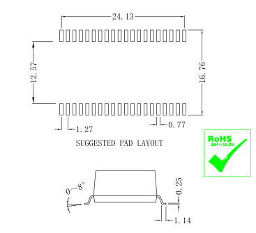 Alternate to PH406466 QUAD 10/ 100Base Supporting AutoMdix function Transformer SMT