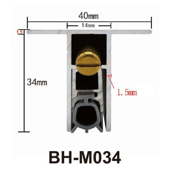 40-14*34mm Automatic Drop Down Seal T Shaped Concealed Fixing