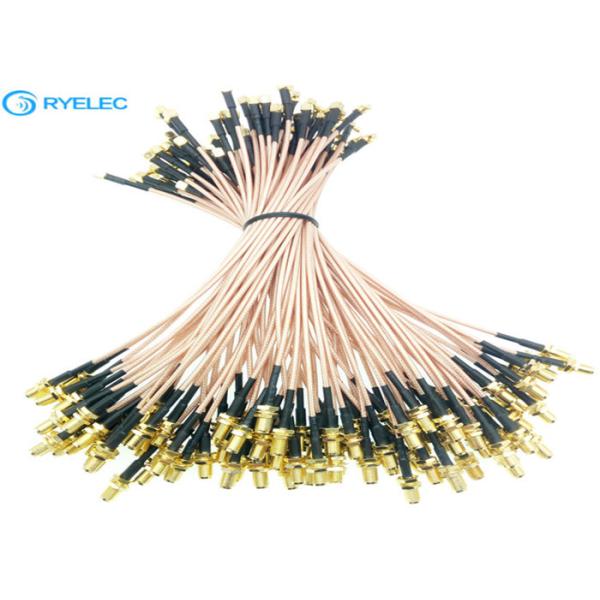 Quality 90 Degree Right Angle RF Cable Assemblies With SMA To MCX Connector / PVC Shrinkable Tube for sale