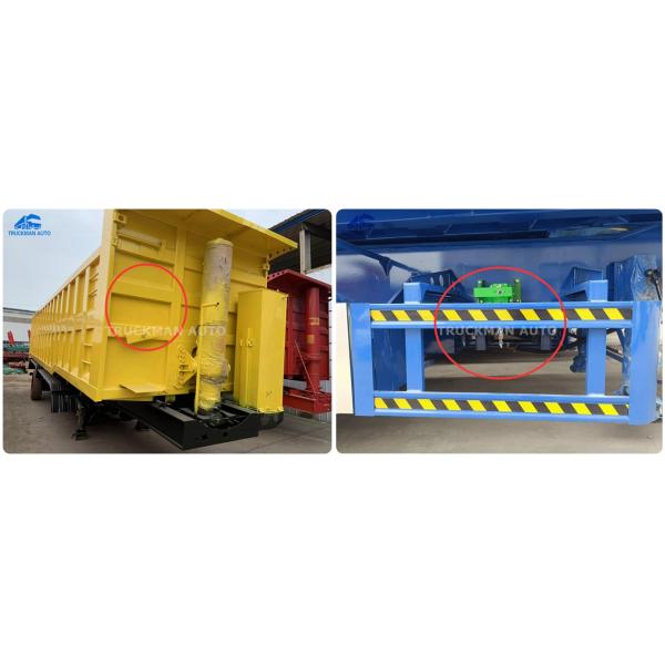 80R22.5 Tire U Shape Tipper Semi Trailer 4 Axles 60 Tons