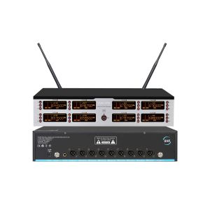 8 Microphone UHF Wireless Microphone System Digital Gooseneck Microphone