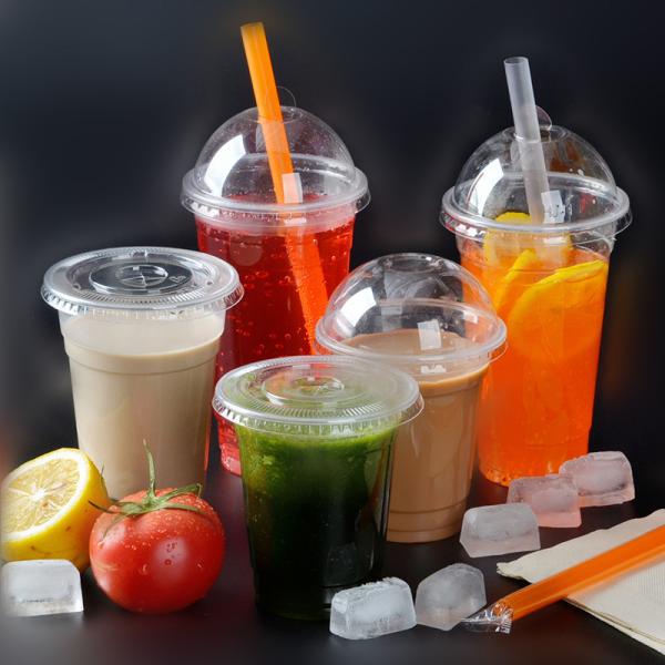 U Shape Bottom Disposable Plastic Drinking Cups Customized UV Printing