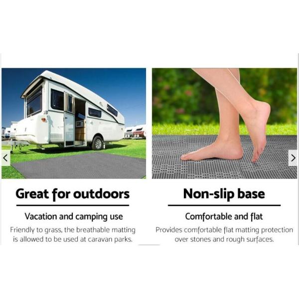 Anti Slip 400gsm /600gsm Caravan Floor Mat 2.5*4.0m For Vacation Anti Slip Pvc Mat Mesh Bags
