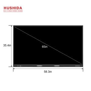 65" Touch Screen Interactive Whiteboard Windows 10 System with Movable Stand
