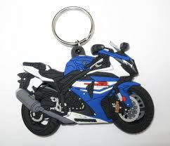 Customized PVC Key Chain Motor Racing Rubber Keyring Personalised