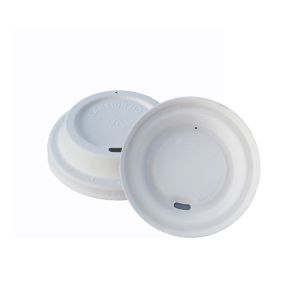 8cm Biodegradable Sugarcane Pulp Coffee Cups With Lids