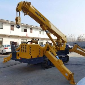 12ton Spider Crawler Crane With Fly Jib Folding Spider Crawler Crane For Glass