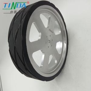 Load Omnidirectional Wheel Never Degumming Ball Bearing Black AGV Wheel