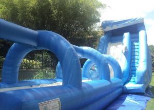 Wholesale 21FT Tall Outdoor Inflatable Slide And 32ft Long Inflatable / Wave With Pool from china suppliers