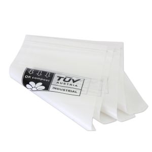 China Clear Frosted Compostable Plastic Zipper Bag Clothes Transparent Packaging on sale