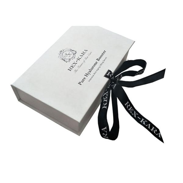 Cardboard Book Shaped Box Orange Colored Top Printed With Black Partition