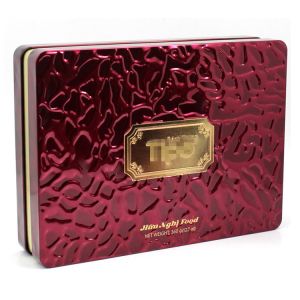 Large Rectangular Metal Tins 4c Printing For Cookie And Chocolate Packaging