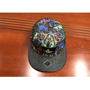 Polyester Sublimation Flat Brim Snapback Hats Custom Tie Dye Trucker Cap