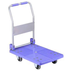Wholesale Blue Plastic Durable Handling Plate Trolley with four 4 inch casters (RFHT300KG) High quality from china suppliers