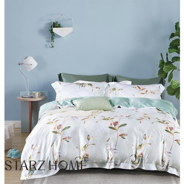 Design Printed Duvet Bedding Set with Solid Pattern and 300tc Thread Count