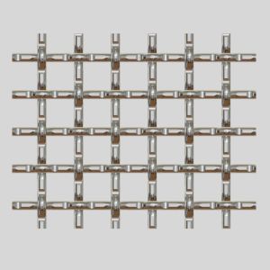SS304 SS316 SS316L Stainless Steel Crimped Wire Mesh Square Hole Type