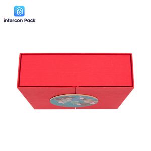 ISO9001 Folding Packaging Boxes Offset Printing 120G Red Cardboard paper