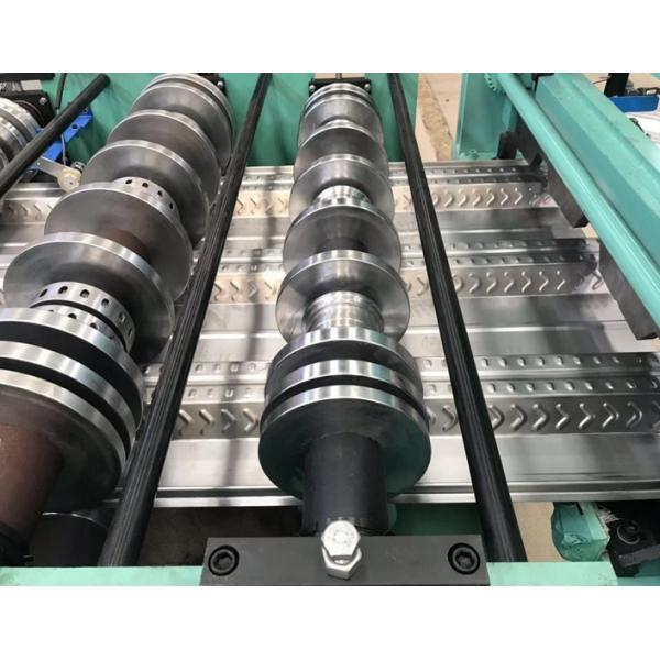 Quality Galvanized Steel Floor Deck Roll Forming Machine Blue With Plc Control System 45# Steel Rollers for sale